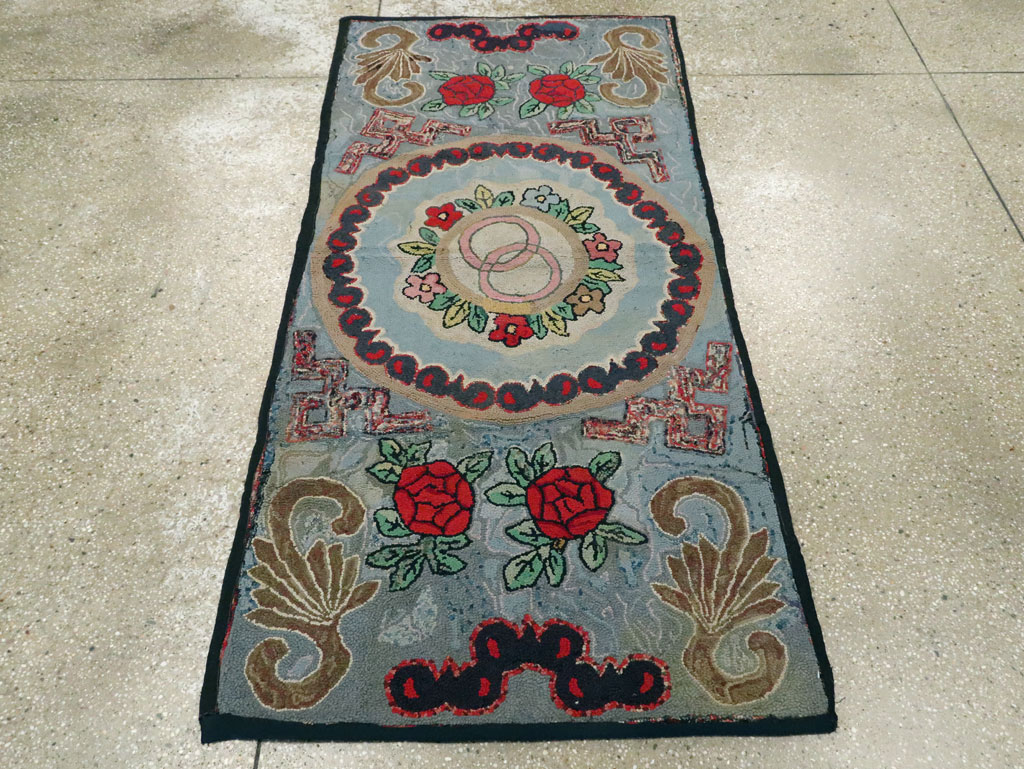 Antique American Hook Rug, No.9065 - Galerie Shabab