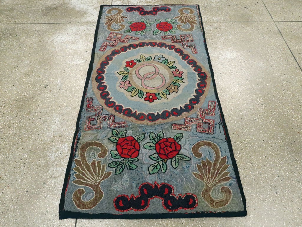 Antique American Hook Rug, No.9065 - Galerie Shabab