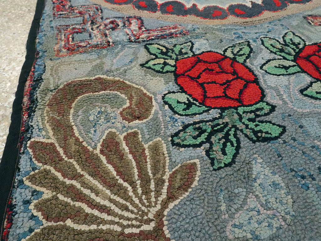 Antique American Hook Rug, No.9065 - Galerie Shabab