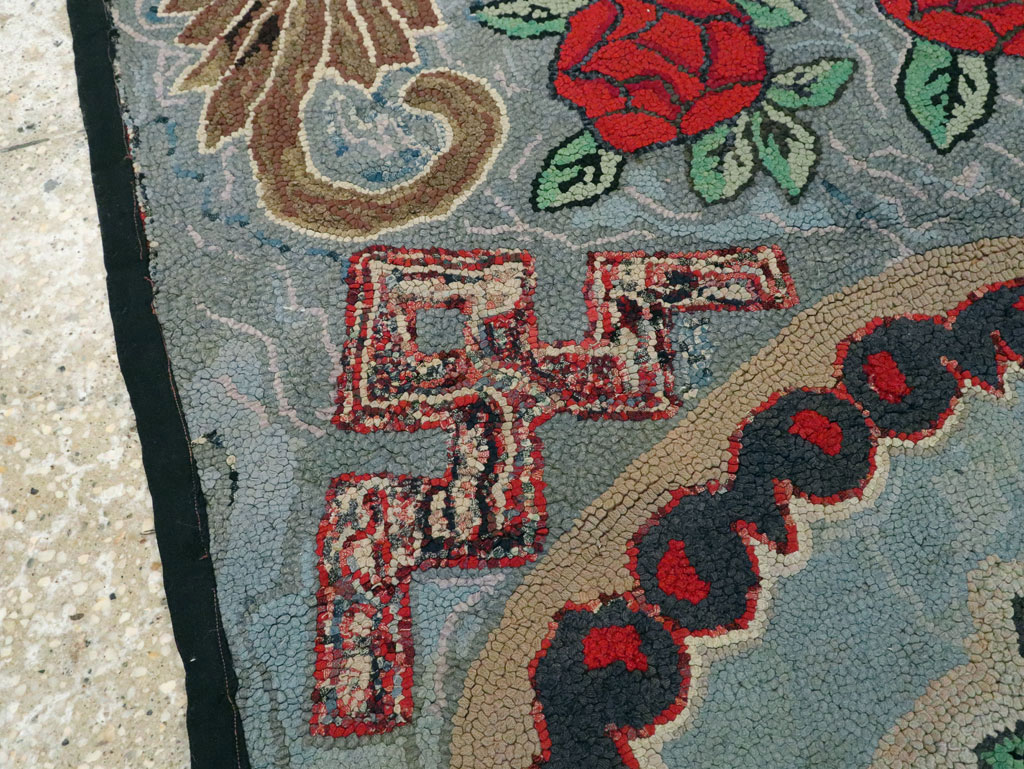 Antique American Hook Rug, No.9065 - Galerie Shabab