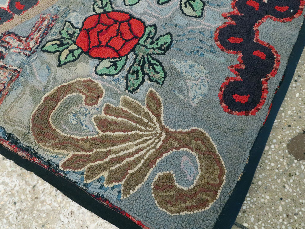 Antique American Hook Rug, No.9065 - Galerie Shabab