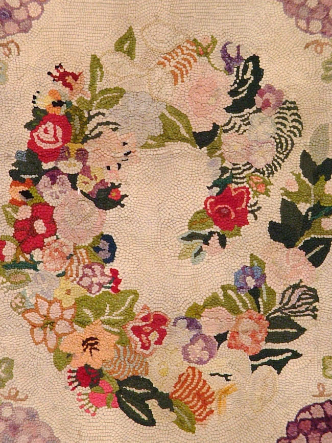 Vintage American Hooked Throw Rug, No.9068 - Galerie Shabab