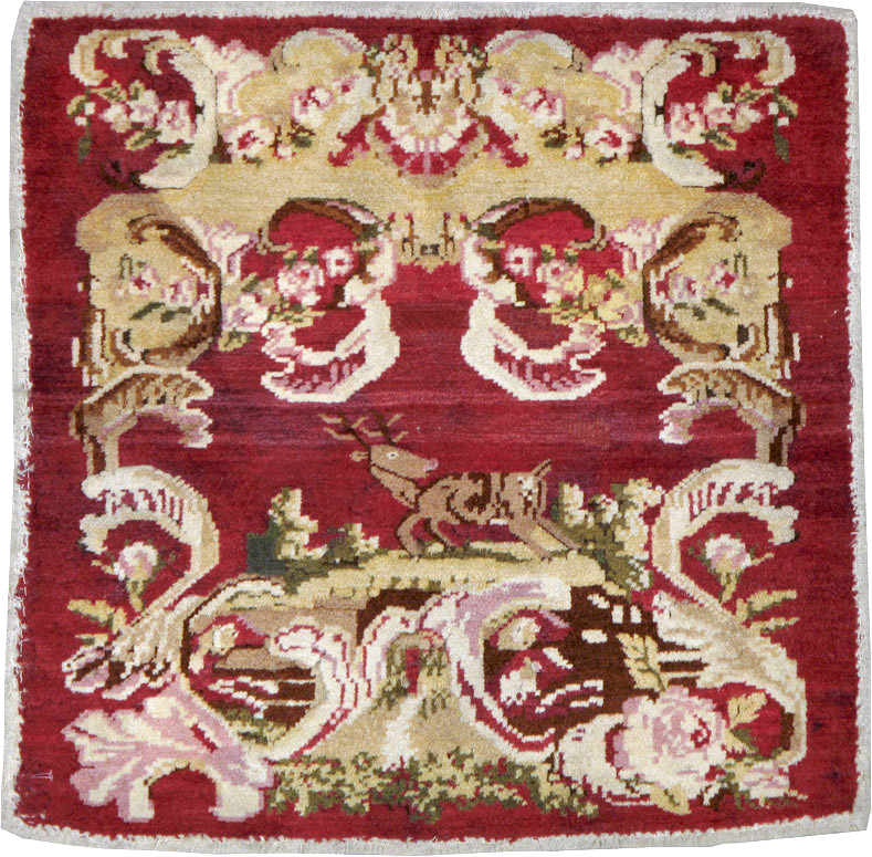 Antique Indian Lahore Pictorial Rug, No.9078 - Galerie Shabab