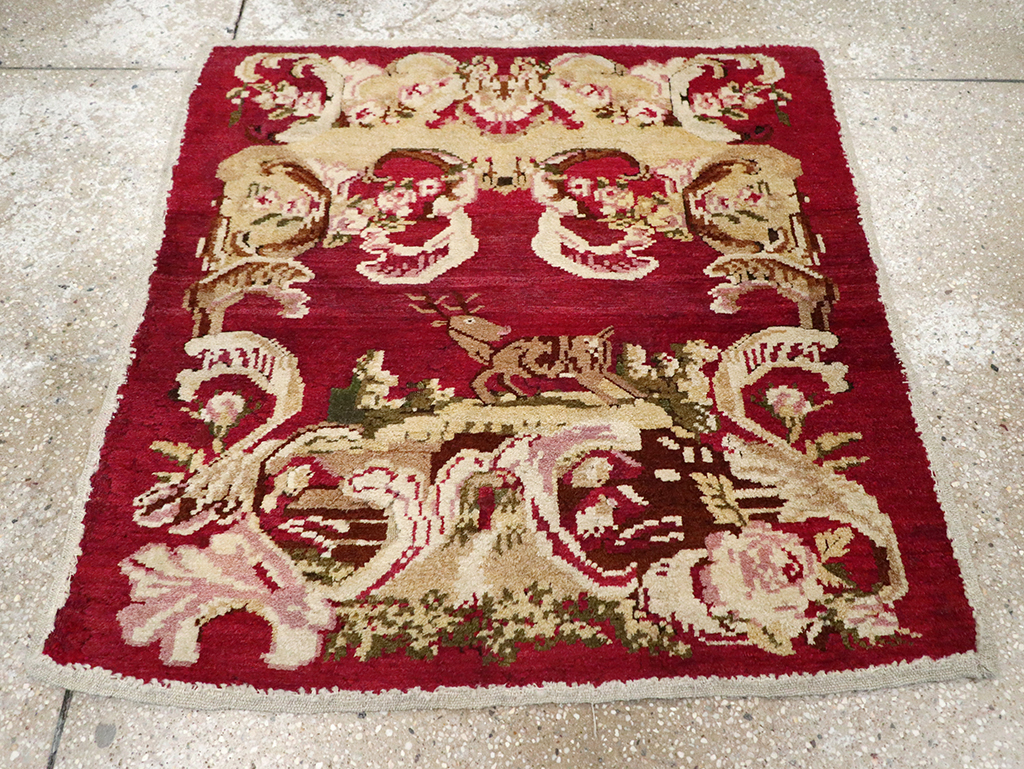Antique Indian Lahore Pictorial Rug, No.9078 - Galerie Shabab