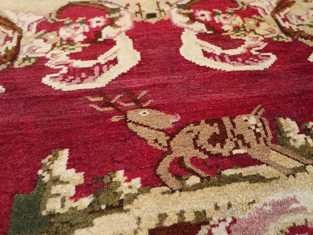 Antique Indian Lahore Pictorial Rug, No.9078 - Galerie Shabab