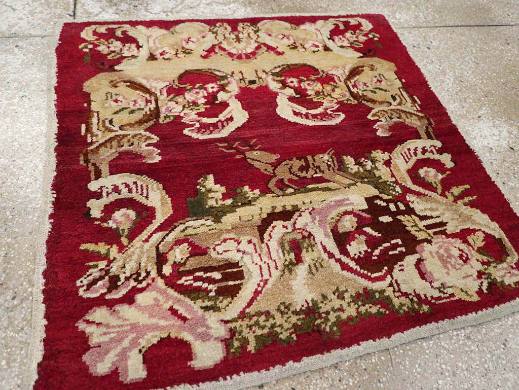 Antique Indian Lahore Pictorial Rug, No.9078 - Galerie Shabab