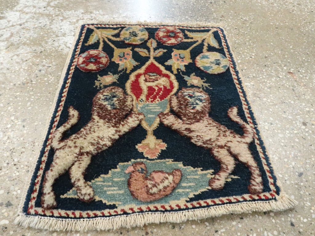 Vintage Persian Souf Tabriz Pictorial Rug (Pair: 1 of 2), No.9080 - Galerie Shabab