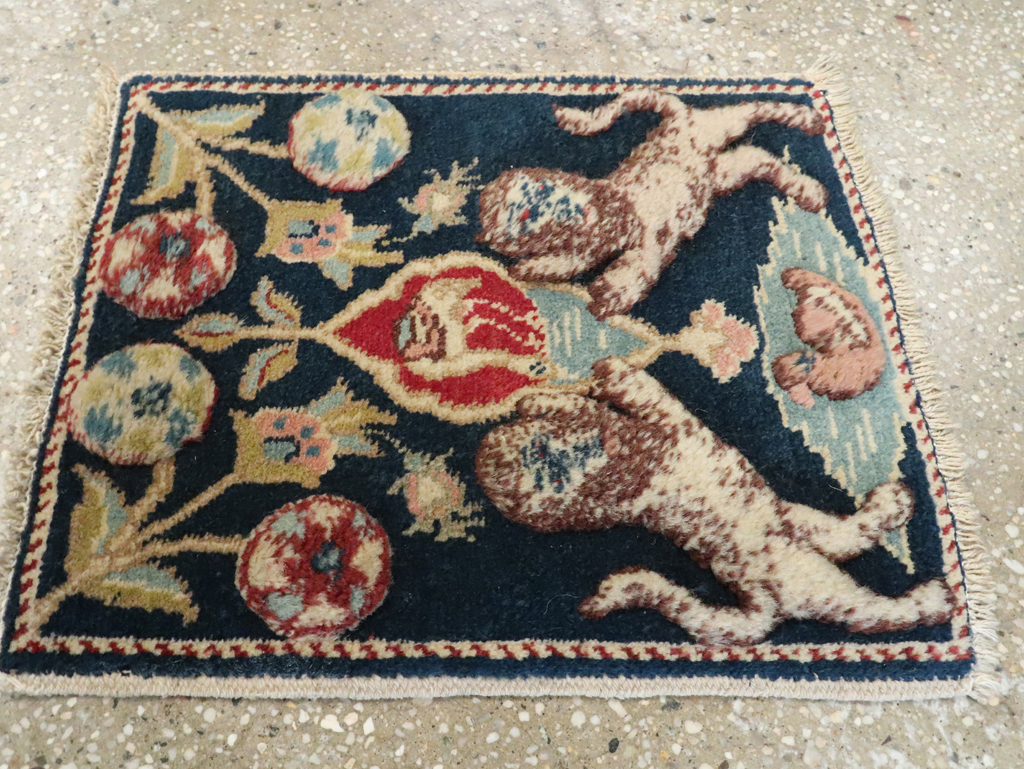 Vintage Persian Souf Tabriz Pictorial Rug (Pair: 1 of 2), No.9080 - Galerie Shabab