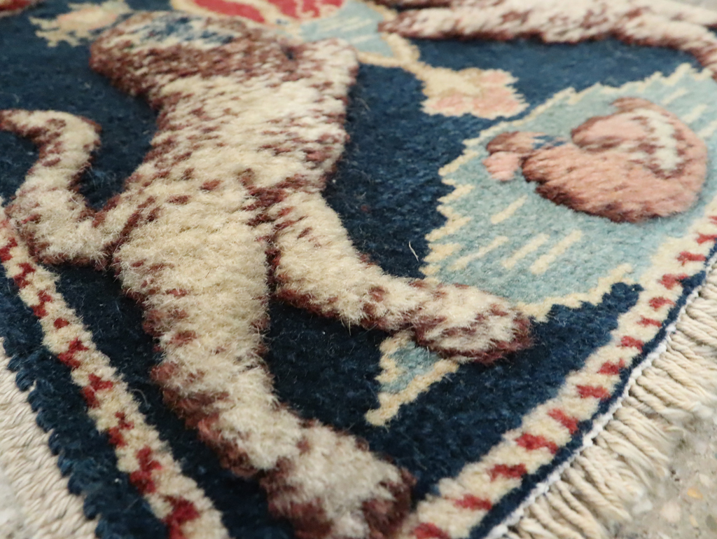 Vintage Persian Souf Tabriz Pictorial Rug (Pair: 1 of 2), No.9080 - Galerie Shabab