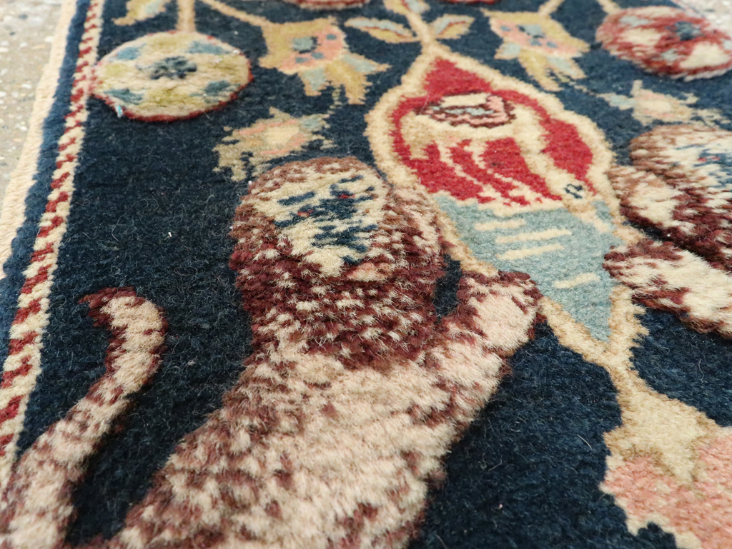 Vintage Persian Souf Tabriz Pictorial Rug (Pair: 2 of 2), No.9081 - Galerie Shabab