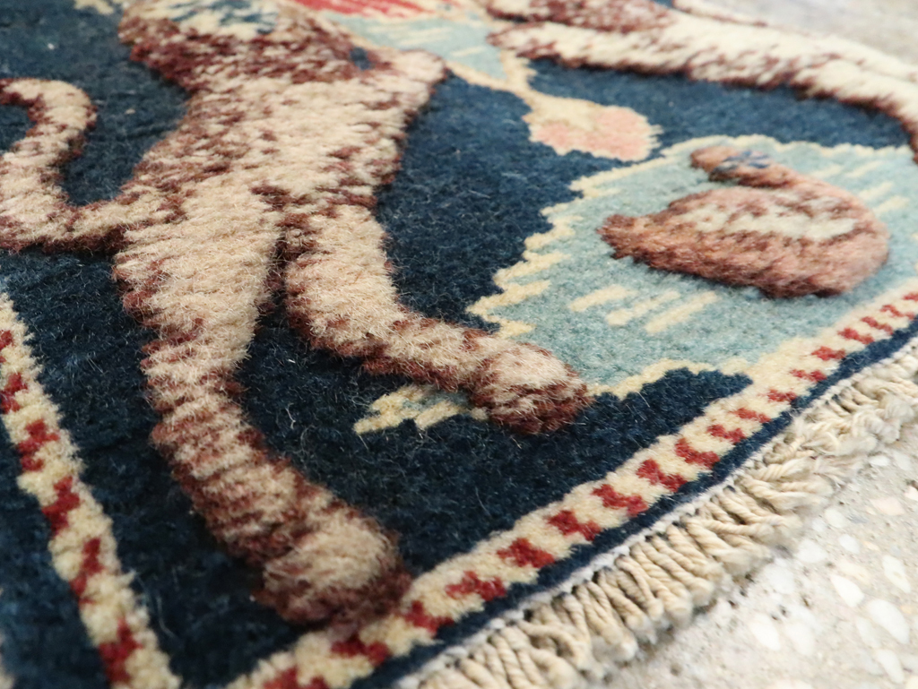 Vintage Persian Souf Tabriz Pictorial Rug (Pair: 2 of 2), No.9081 - Galerie Shabab