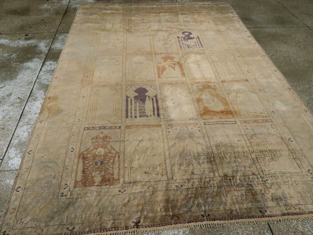 Vintage Turkish Kayseri Silk Rug, No.9095 - Galerie Shabab