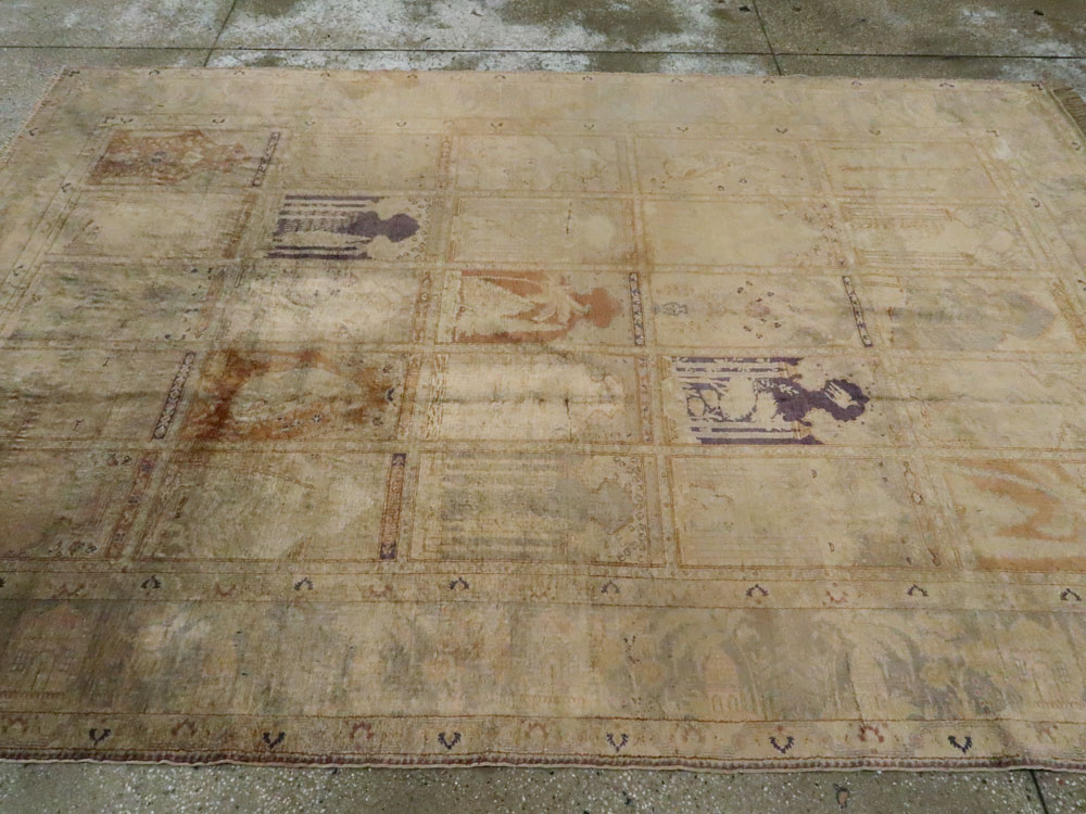 Vintage Turkish Kayseri Silk Rug, No.9095 - Galerie Shabab