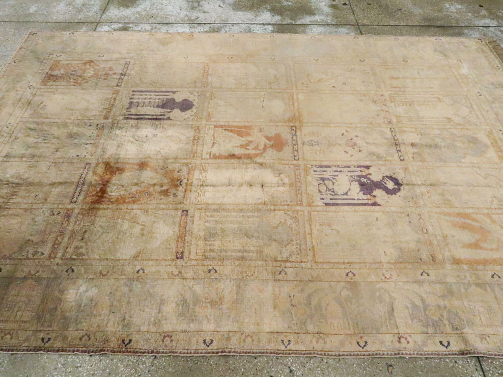 Vintage Turkish Kayseri Silk Rug, No.9095 - Galerie Shabab
