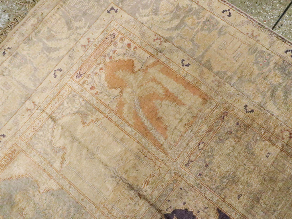 Vintage Turkish Kayseri Silk Rug, No.9095 - Galerie Shabab