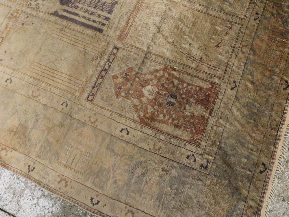 Vintage Turkish Kayseri Silk Rug, No.9095 - Galerie Shabab