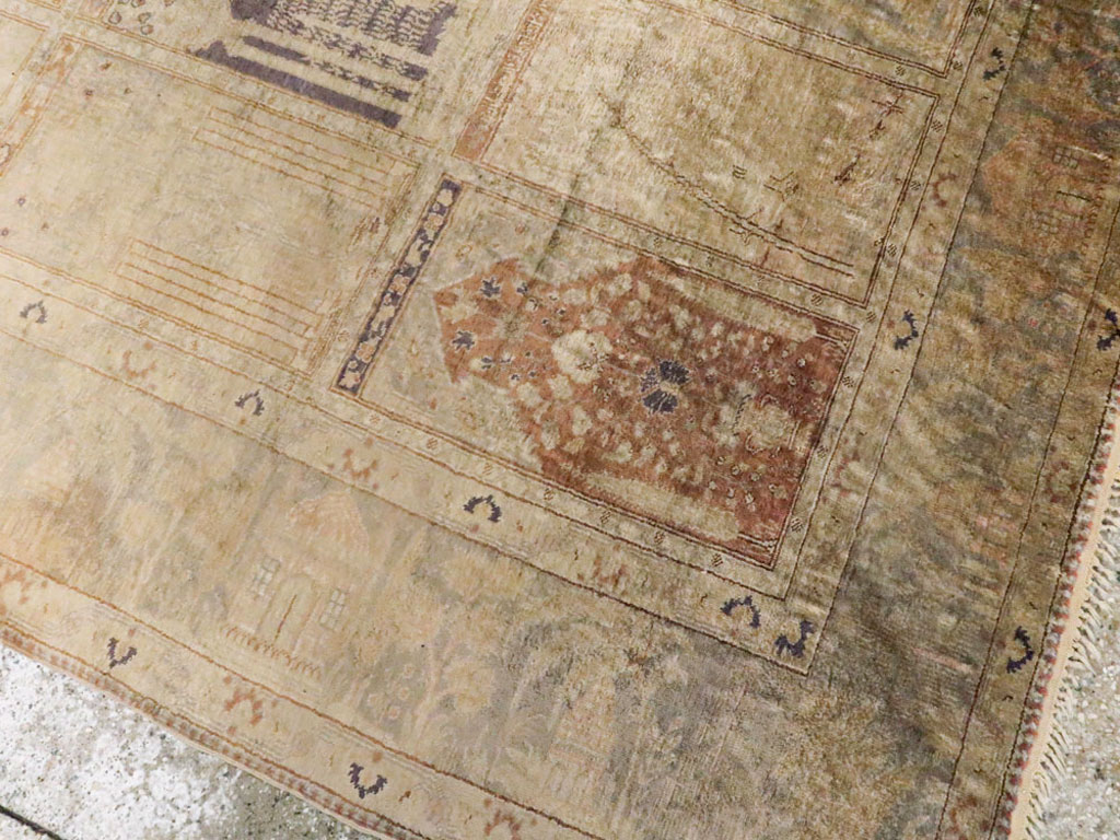 Vintage Turkish Kayseri Silk Rug, No.9095 - Galerie Shabab