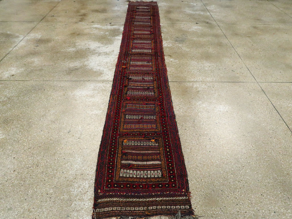 Vintage Afghan Tribal Kilim Runner, No.9098 - Galerie Shabab