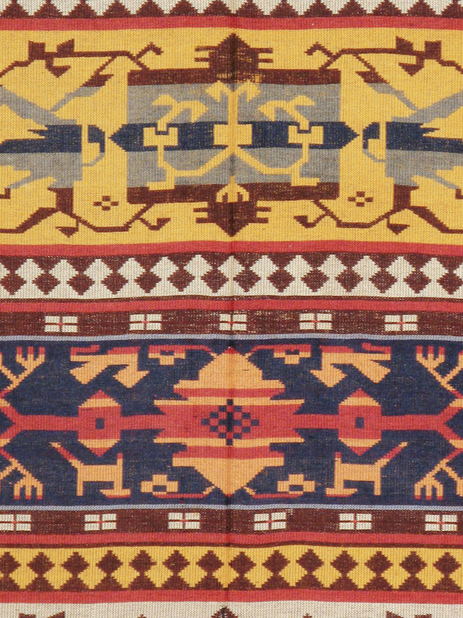Vintage European Kilim Gallery Carpet, No.9108 - Galerie Shabab