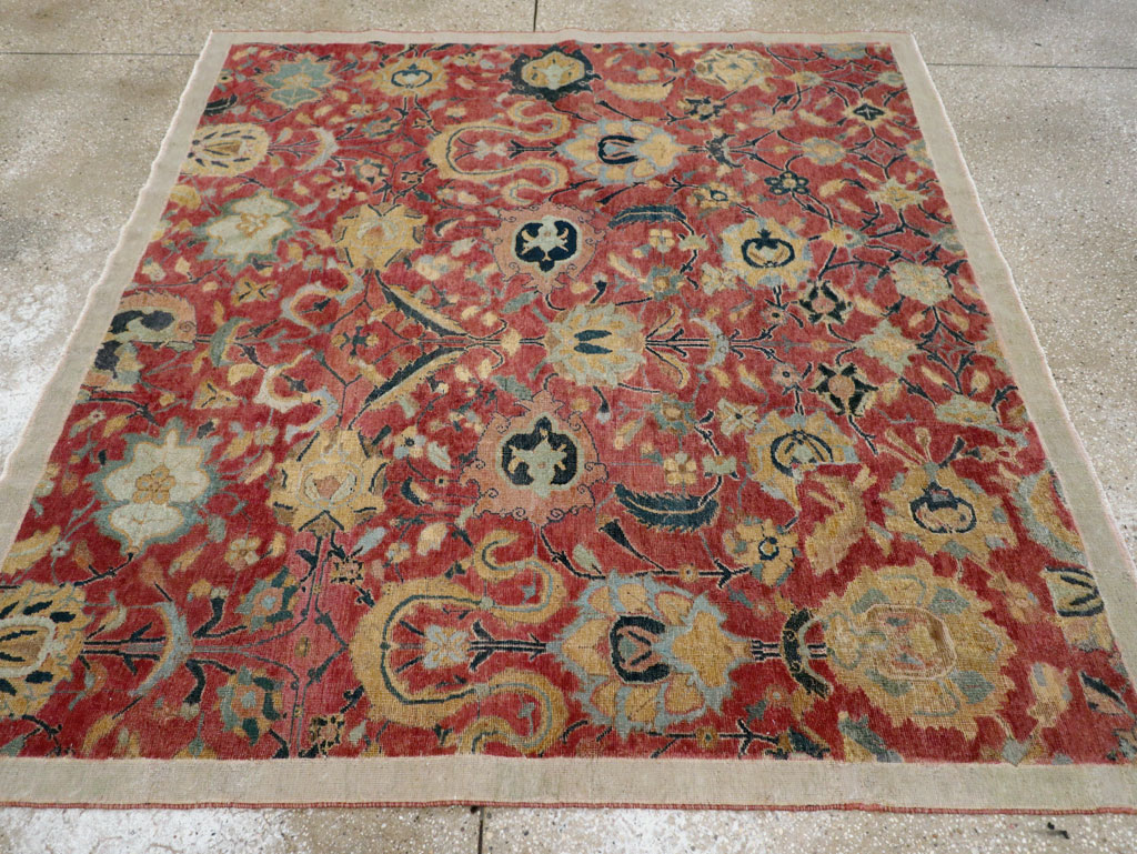 Antique Persian Isfahan Rug, No.9112 - Galerie Shabab