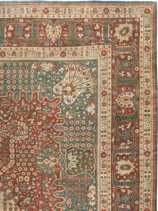 Antique Persian Tabriz Carpet, No.9117 - Galerie Shabab