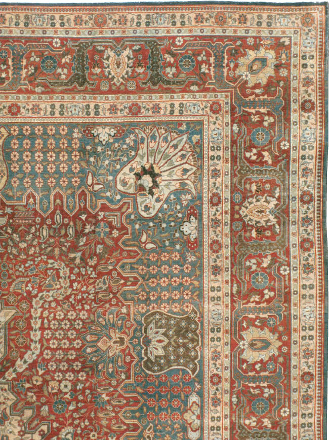 Antique Persian Tabriz Carpet, No.9117 - Galerie Shabab