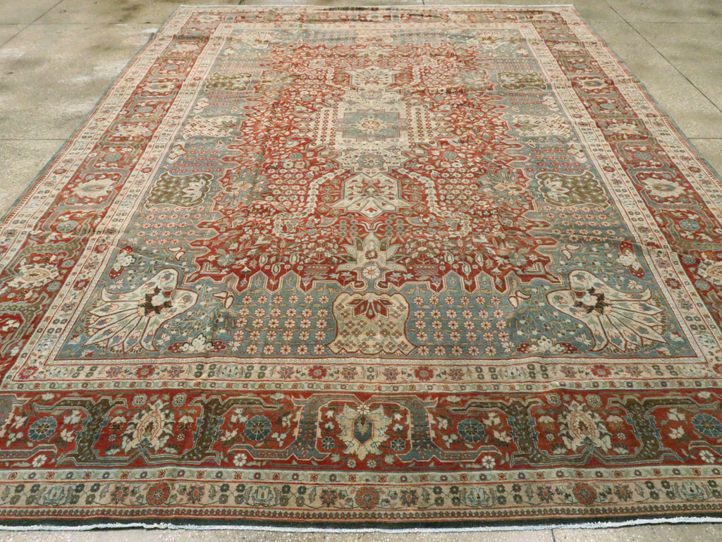 Antique Persian Tabriz Carpet, No.9117 - Galerie Shabab