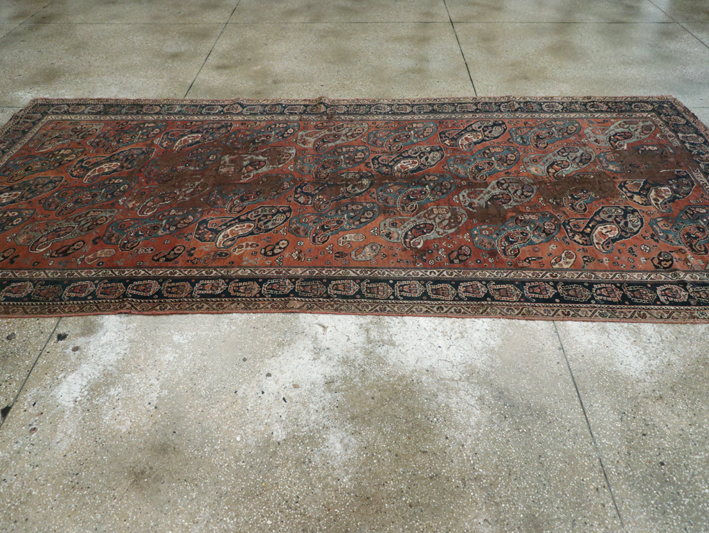 Antique Persian Khamseh Gallery Carpet, No.9149 - Galerie Shabab