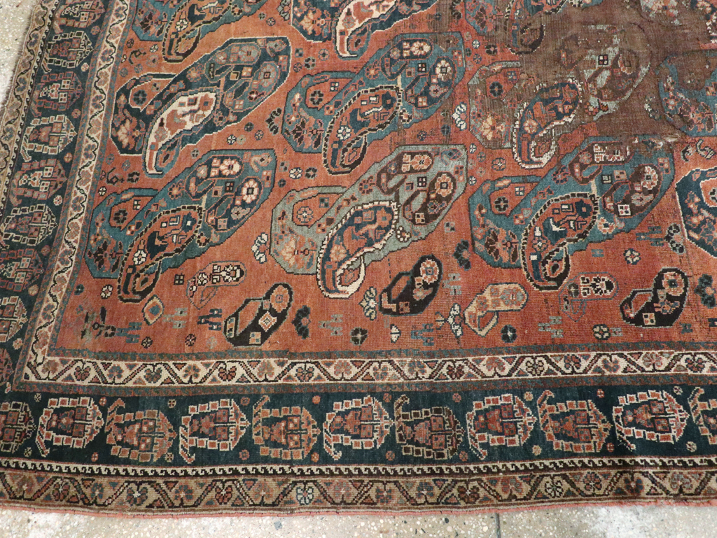 Antique Persian Khamseh Gallery Carpet, No.9149 - Galerie Shabab