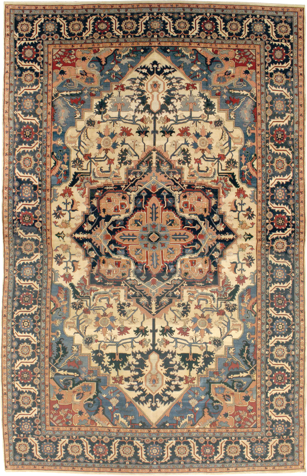 Vintage Persian Heriz Oversize Carpet, No.9162 - Galerie Shabab