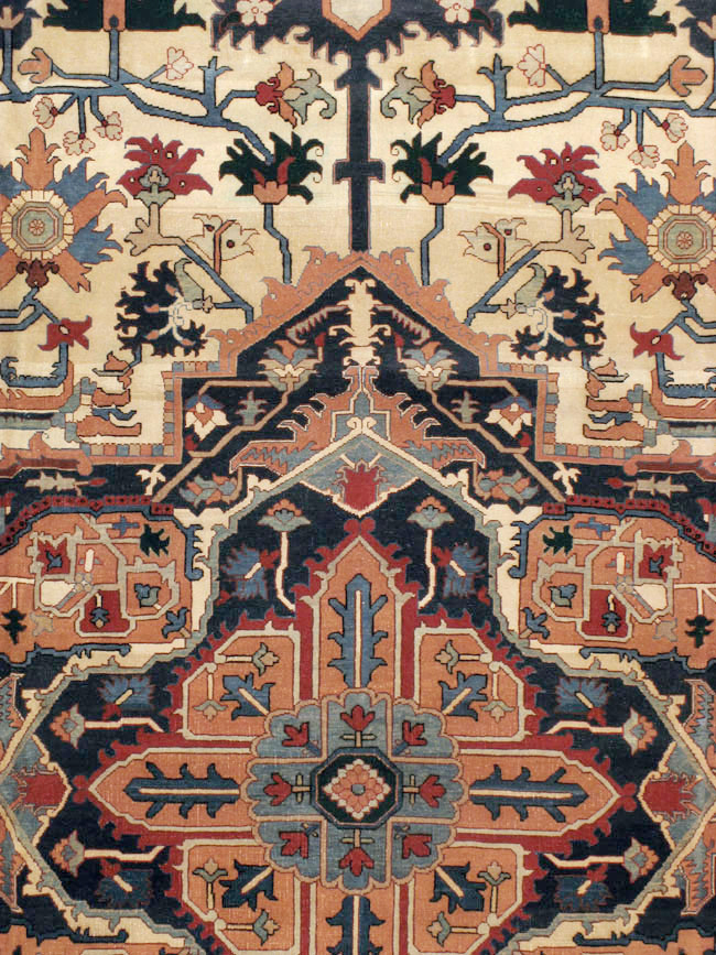 Vintage Persian Heriz Oversize Carpet, No.9162 - Galerie Shabab