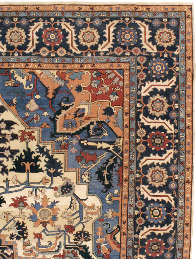 Vintage Persian Heriz Oversize Carpet, No.9162 - Galerie Shabab