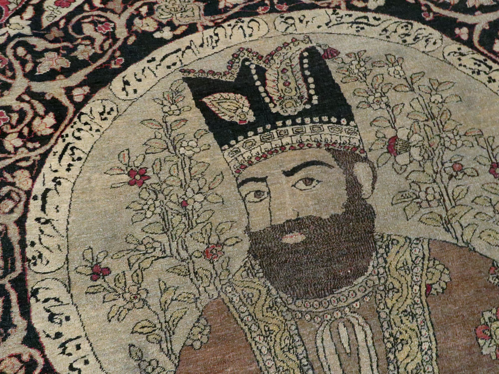 Antique Persian Isfahan Pictorial Carpet, No.9223 - Galerie Shabab