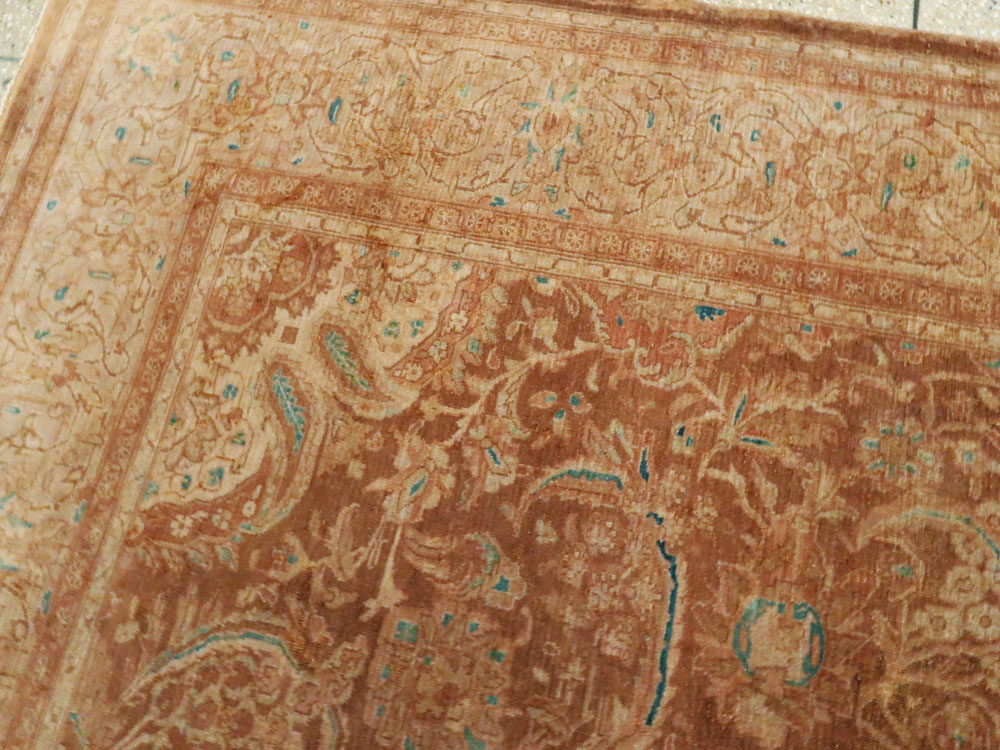 Vintage Persian Kashan Carpet, No.9231 - Galerie Shabab