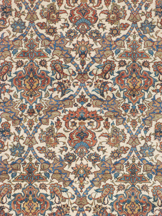 Vintage Persian Isfahan Carpet, No.9238 - Galerie Shabab