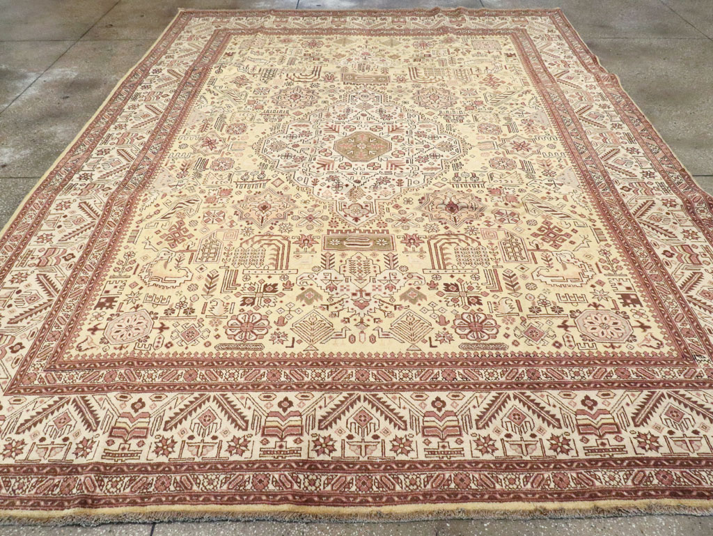 Vintage Persian Tabriz Carpet, No.9259 - Galerie Shabab