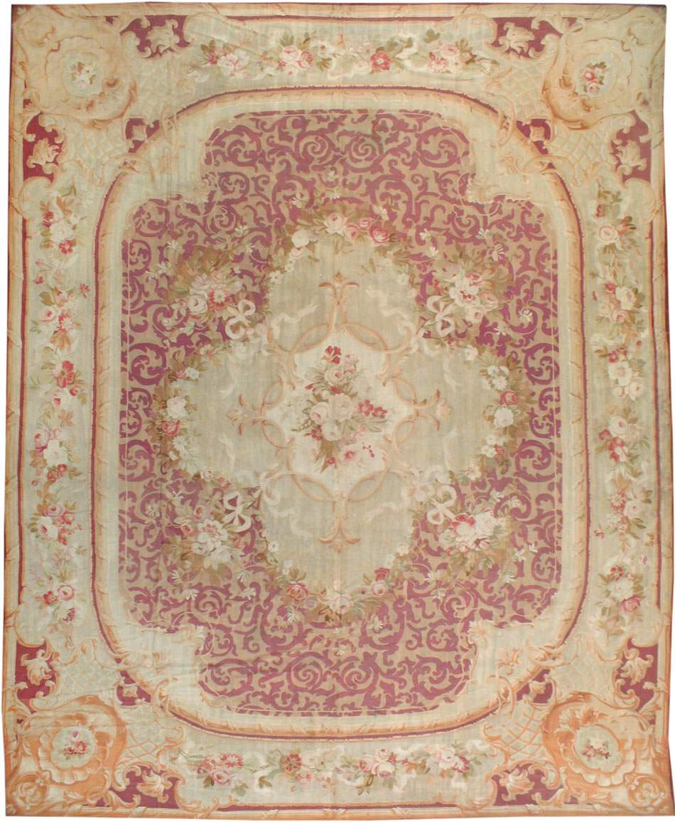 Antique French Aubusson Oversize Carpet, No.9281 - Galerie Shabab