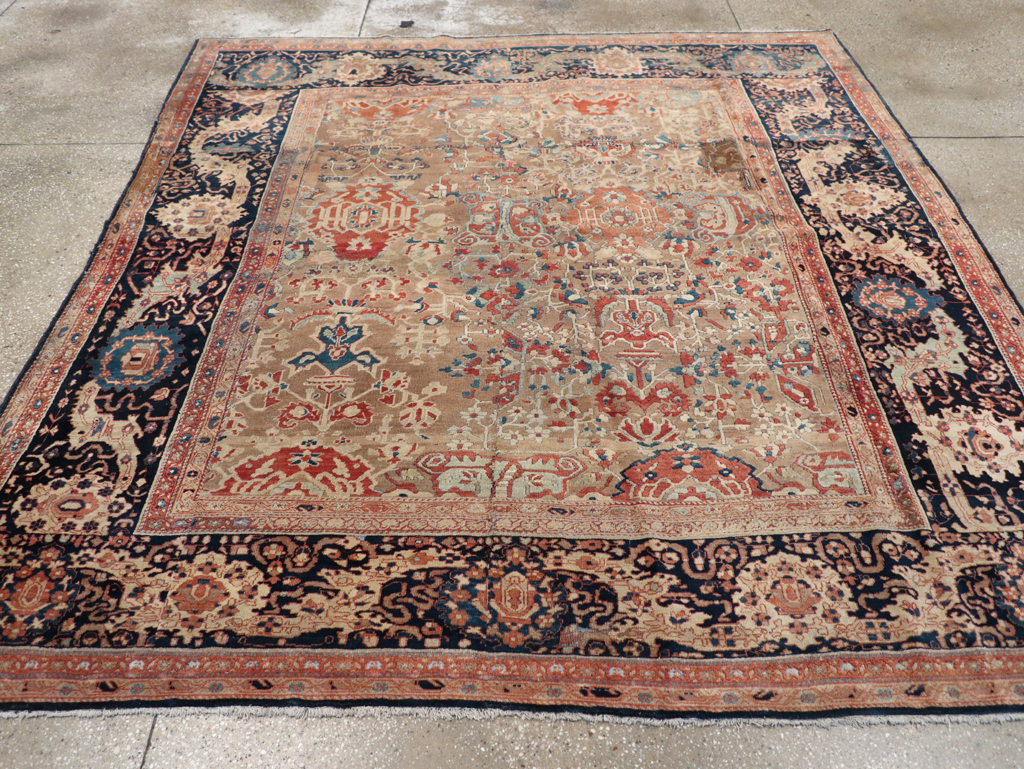 Antique Persian Sarouk Fereghan Square Accent Carpet, No.9283 - Galerie Shabab