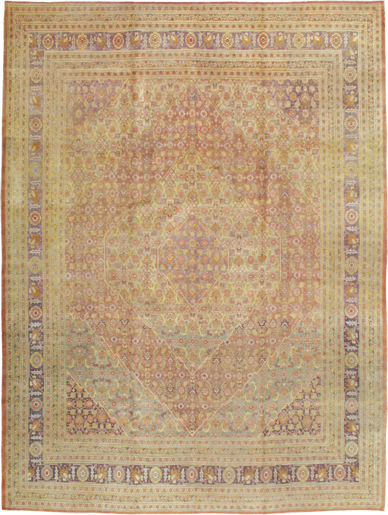 Antique Persian Tabriz Carpet, No.9284 - Galerie Shabab