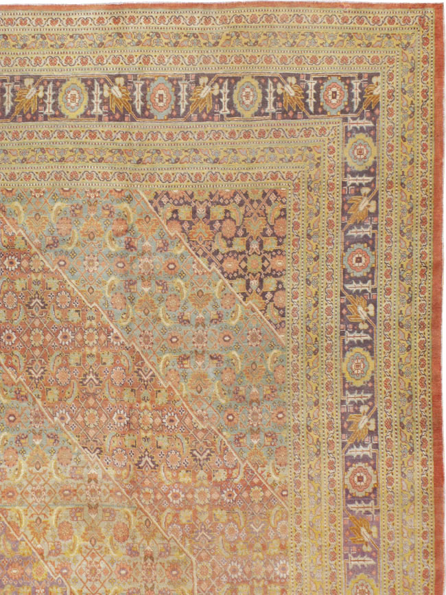 Antique Persian Tabriz Carpet, No.9284 - Galerie Shabab