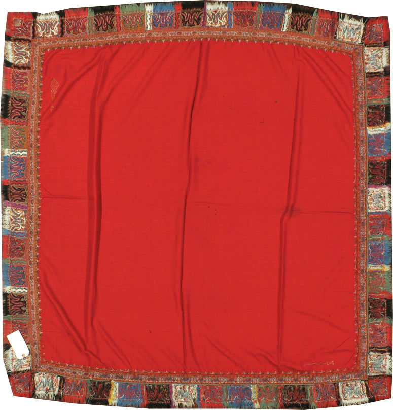 Vintage Jacquard Indian Textile Shawl, No.9291 - Galerie Shabab