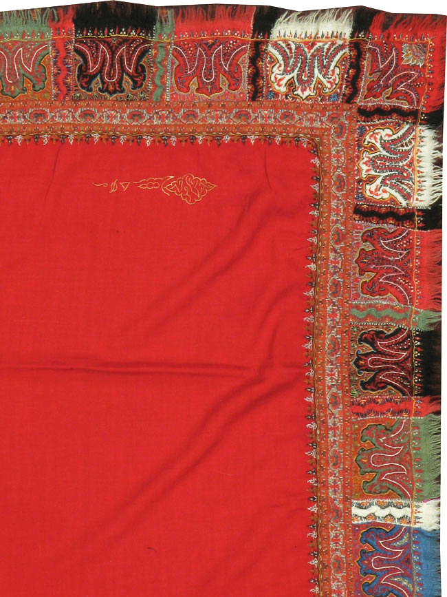 Vintage Jacquard Indian Textile Shawl, No.9291 - Galerie Shabab