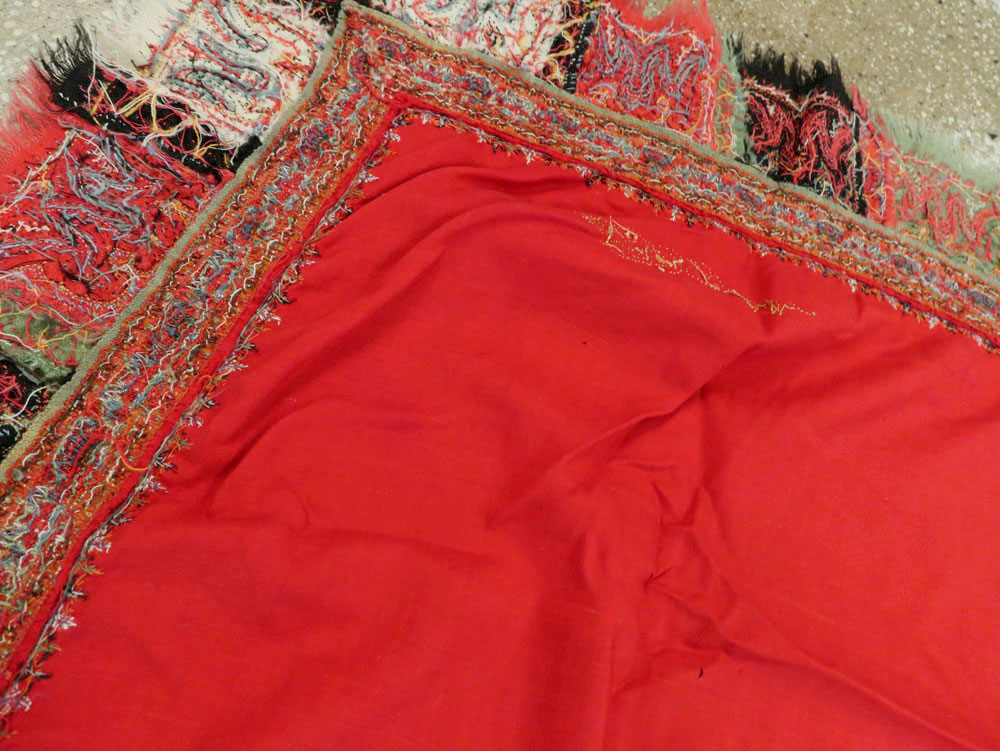 Vintage Jacquard Indian Textile Shawl, No.9291 - Galerie Shabab