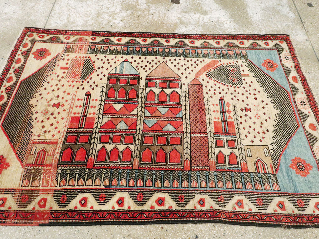 Vintage Turkish Anatolian Pictorial Rug, No.9315 - Galerie Shabab