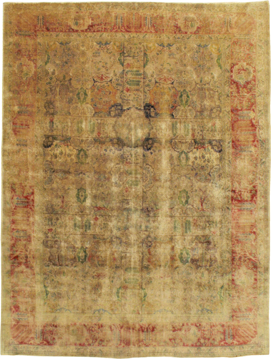 Antique Persian Tabriz Room Size Carpet, No.9334 - Galerie Shabab