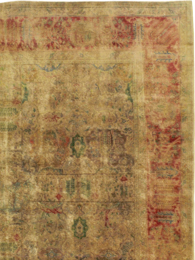 Antique Persian Tabriz Room Size Carpet, No.9334 - Galerie Shabab