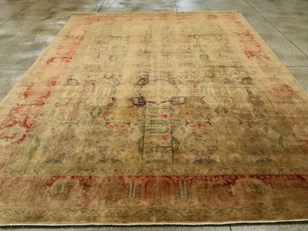 Antique Persian Tabriz Room Size Carpet, No.9334 - Galerie Shabab