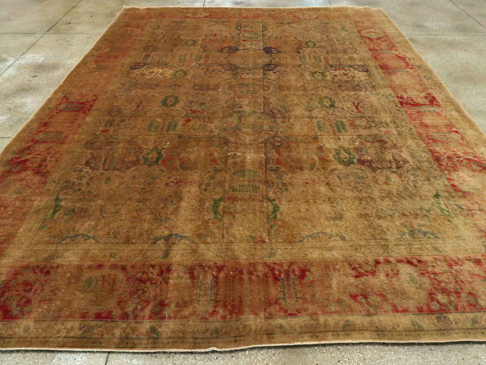 Antique Persian Tabriz Room Size Carpet, No.9334 - Galerie Shabab