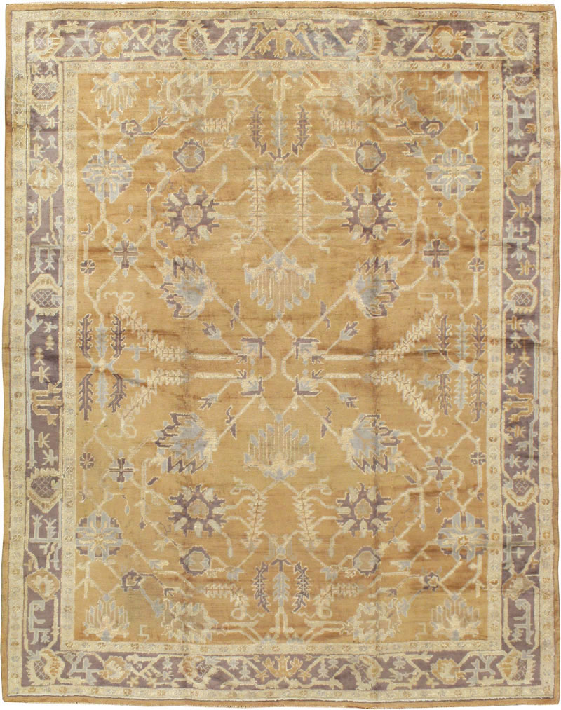 Vintage Turkish Oushak Small Room Size Carpet, No.9359 - Galerie Shabab