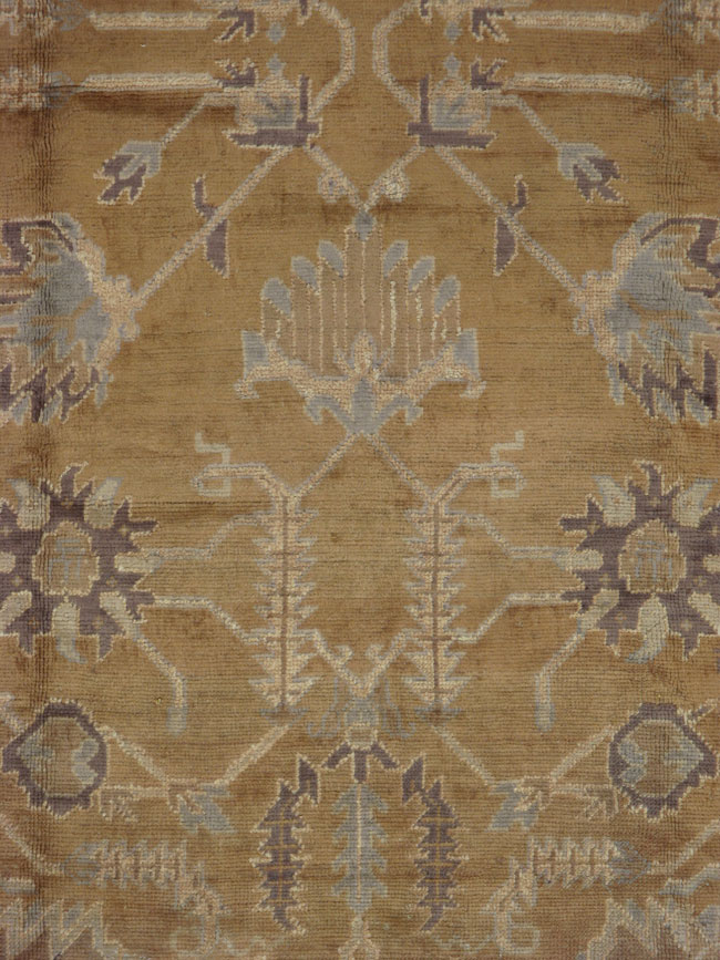 Vintage Turkish Oushak Small Room Size Carpet, No.9359 - Galerie Shabab